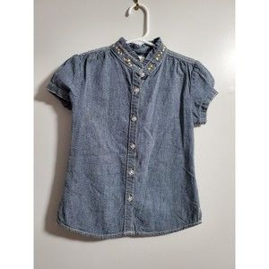 Guess Shirt with Ruffled and Sequin Collar Girls Size 5
